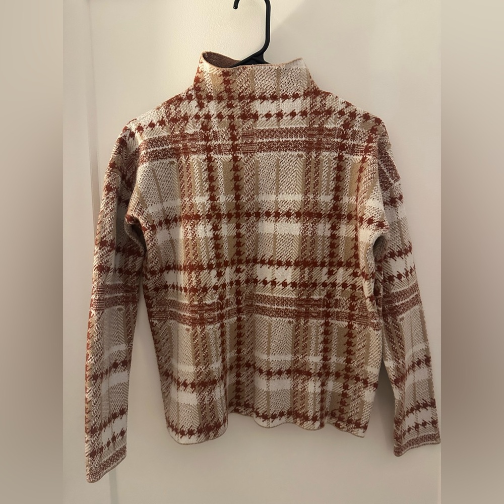 NWOT RACHEL ZOE Plaid Jacket in Brown and Cream
